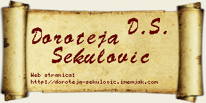 Doroteja Sekulović vizit kartica